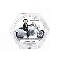 Personalized Drink Coaster Gift: Motorcycle - Female Great for motorcycle lover, rider, enthusiast