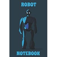 Robot Notebook - Shades of Blue - College Ruled