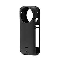 Protective Case for Insta360 X3 Panoramic Action Camera, Silicone All-Round Cover - Black