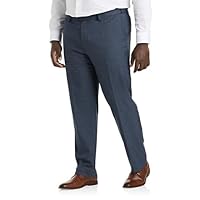 Oak Hill by DXL Men's Big and Tall Windowpane Suit Pants