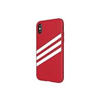 Adidas Moulded Suede Case for Apple iPhone X - Red/White Stripes