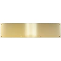 GDI Hardware - Metal Aluminum Kick Plate - 3/64-inch Thick - Choose The Height and Width for Your Door (Brass Tone, 6'' X 32'')