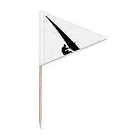 Sports Surfing Sailboat Player Toothpick Triangle Cupcake Toppers Flag