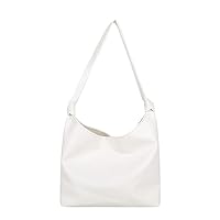 Casual Texture Bag Ladies Large-Capacity Fashion Simple and Popular one-Shoulder Bucket Bag-White