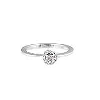 Natural Champaign And White Diamond Ring In 925 Sterling Silver, 925 Stamp Jewelry, Dainty Gift For Women and Girls