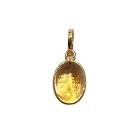 Gold Plated 925 Sterling Silver Natural Citrine Gemstone Pendant Handmade Designer Jewelry for Women Fashion Pendant for Gifts
