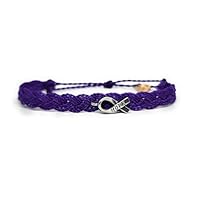 Pancreatic Cancer Awareness Bracelets | In Support of Loved Ones Battling Cancer | Fund Raising | Gift for her | him | Braided.
