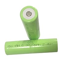 Rechargeable Batteries 2.4V C Ni-Mh Battery 3800 Mah 2.4V 2Pcs