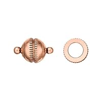 4Pcs Jagged Ball Magnetic Jewelry Clasps - Copper Plated 8x13mm