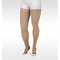 Juzo 2061 20-30mmhg Silver Open Toe Graduated Compression Thigh Highs