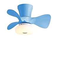 Kids Ceiling Fans with Lights Fan Ceiling Light with Remote Control Reversible Silent 6 Speeds Fan Ceiling Light Bedrooms Dimmable Led Ceiling Fans with Lights and Timer/Blue