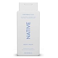 Native Cotton & Lily,Body Wash, Sulfate Free - 18 fl oz (Pack of 1)