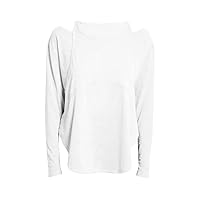 MGWYE Ladies Long Sleeve Yoga T Shirts Loose Athletic Cropped Tops Ladies Sportswear Gym Workout Wear (Color : B, Size : XLcode)