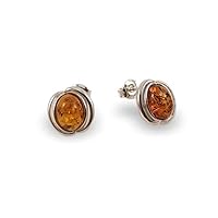 Amber earrings for women, Amber stud earrings, Baltic amber earrings for women, Gifts for mom birthday, Mom birthday gift, Gift Jewelry