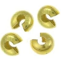 Brass Crimp Beads Cover 3 Mm 200 Pcs. Raw Solid Brass