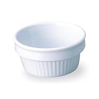 Super Range 4.1 inches (10.4 cm) Souffle Cup Cocotte Reinforced Porcelain Made in Japan