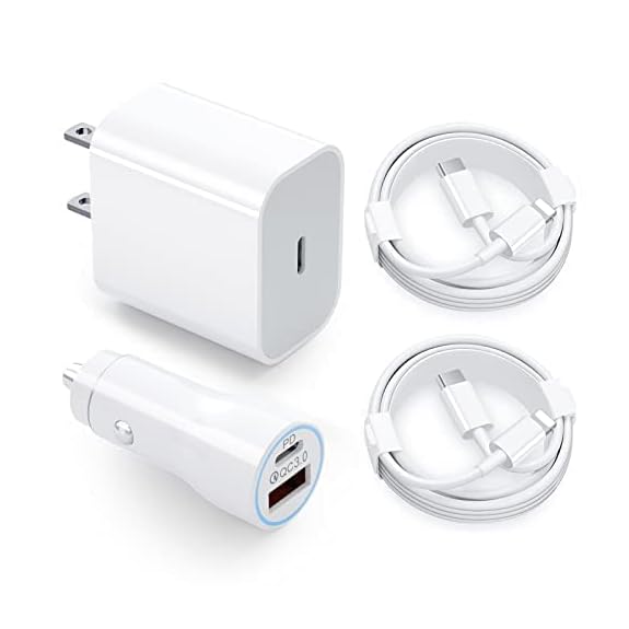 Mua iPhone Fast Charger Car Charger Type C Kit, 20W PD USB C Wall Charger  Plug + 38W USB C Car Charger + 2 X  FT Lighting Cables for iPhone  12/13/14/11/X/8,