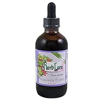 Herb Lore Nausea Ease Tincture with Peppermint and Ginger - Alcohol Free - 4 Fl Oz - Liquid Herbal Supplement Drops for Pregnancy, Adults and Kids