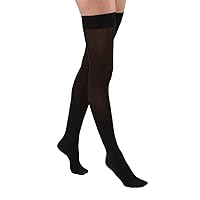 JOBST Relief Compression Stockings 20-30 mmHg Thigh High Silicone Dot Band Closed Toe Black Medium
