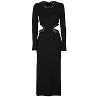 STAUD Dolce Cut-Out Long Sleeved Midi Dress