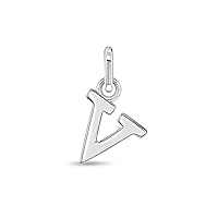 925 Sterling Silver Initial Letter Name Charms For Young Girls and Teens Charm Bracelets - Polished Starter Charm For Little Girls - Small Letter Charms For Children's Charm Bracelets