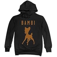 Bambi The Cute Deer Men's Women's Hooded Black Sweatshirt