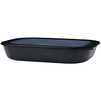 Mepal Cirqula Multi Bowl Rectangular 3000 ml Nordic Black-Food Storage Box-Stackable-Dishwasher Safe