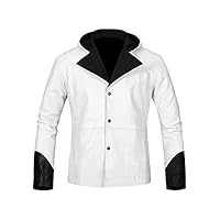 Mens Devil May Cry 5 Dante Cosplay Gamers Wear Hooded Style Party Wear Faux Leather Jacket