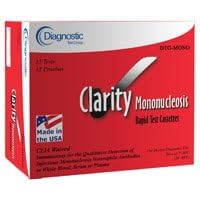 1062116 PT# DTG-MONO Clarity Mono Test Cassette CLIA Waived 15/Bx Made by Diagnostic Test Group