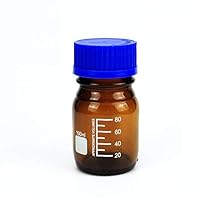 100ml,Glass Amber Reagent Bottle,Plastic Screw Cap Lid,Lab Brown Flask