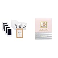 Pearhead Keepsake Bundle - Clean-Touch Ink Pad Kit & Pink Baby Memory Book