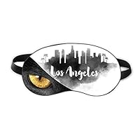 Los Angeles America Ink City Painting Eye Head Rest Dark Cosmetology Shade Cover