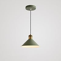 Modern Single Head Metal Small Pendant Light E27 Ceiling Lamp for Kitchen Bar Dining Room Hanging Lamp Macaron Small Chandelier Lighting Flush Mount Light (Color : Green)