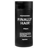 Hair Building Fibers Dark Grey/Gray Hair Loss Concealer Fiber 28 Gram .99oz Refillable Bottle by Finally Hair (Dark Grey/Gray)