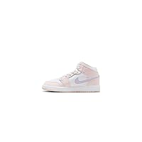 Nike Big Kid's Jordan 1 Mid GS Pink Wash/Violet Frost-White (FD8780-601)