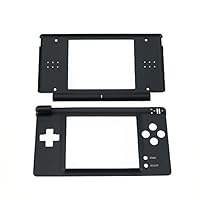 Replacement Plastic Top Upper & Lower Bottom LCD Screen Frame Border for DS Lite NDSL Console Display Screen Housing Shell Black