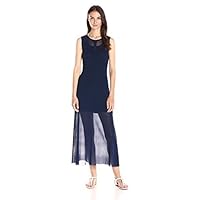 Women's Tulle with Lacing Long Henley Dress