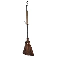 Whisk Broom, Straw Broom Sweeping Dust Traditional Wear Resistant Anti-Static Corrosion Resistant Wall-Mounted Bamboo Handle agh (Size : 74x28cm) (65x22cm)