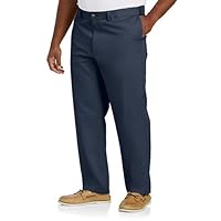 DXL Big + Tall Essentials Men's Big and Tall Flat-Front Twill Pants