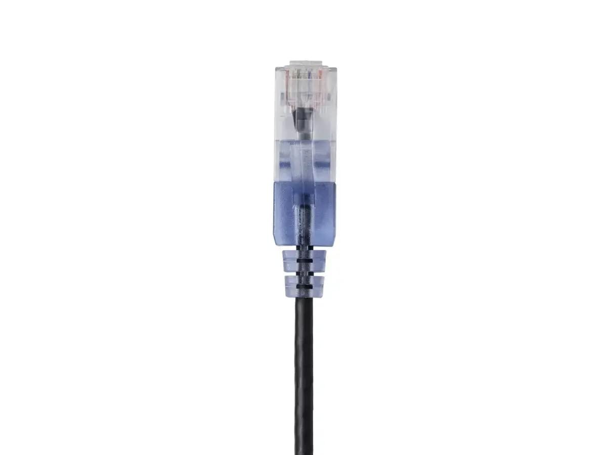 Monoprice Cat6A Ethernet Patch Cable - Snagless, 550Mhz, 10G, UTP, Pure Copper Wire, 30AWG, 25 Feet, Black - SlimRun Series