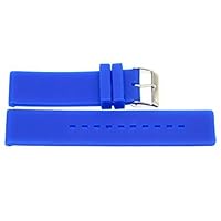 24MM Blue Rubber Silicone Composite Link Watch Band FITS BULOVA