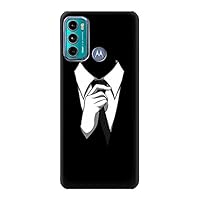 R1591 Anonymous Man in Black Suit Case Cover for Motorola Moto G60, G40 Fusion