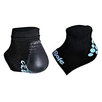 KidSole RX Gel Sports Sock for Kids with Heel Sensitivity from Severs Disease, Plantar Fasciitis (Kid's 2-7, Black)