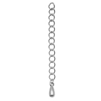 Beadalon Necklace Chain Extender, 5mm Curb Links with Drop 2 Inches, 5 Pieces, Antiqued Silver Plated