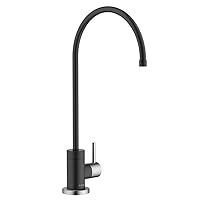 KRAUS Purita™ Single Handle Drinking Water Filter Faucet for Reverse Osmosis or Water Filtration System in Spot-Free Stainless Steel/Matte Black, FF-100SFSMB