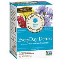 Organic EveryDay Detox Dandelion Herbal Tea, Supports Liver & Kidney Function, (Pack of 2) - 32 Tea Bags Total