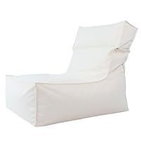 Waterproof Bean Bag Chair Bean Bag Cover,Floating Bean Bag For Pool,Outdoor Chaise Lounge Pouf Cover No Filler Swim Pool Floating Puff Salon Beach Garden Sofa Bed Beanbag For Garden ( Color : White )