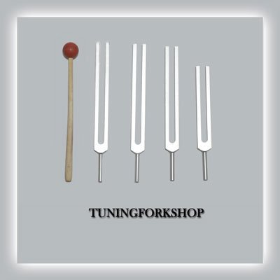 TFS Tuningforkshop 4 Pc Fibonacci Solar Harmonic Upgrade Tuning Fork for Healing