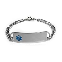 DIABETES METFORMIN Medical ID Alert Bracelet with Embossed emblem from stainless steel. D-Style, premium series.