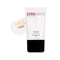 Brightening CC Cream SPF 20, color correcting face creme with broad spectrum spf20 by Pree Cosmetics (Medium Deep)